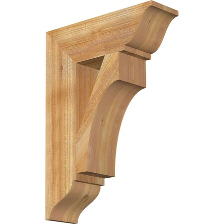 Westlake Traditional Rough Sawn Bracket, Western Red Cedar, 6"W x 20"D x 28"H